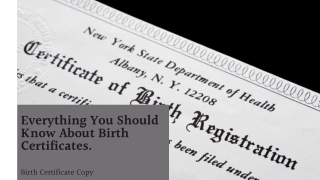 Everything You Should Know About Birth Certificates.