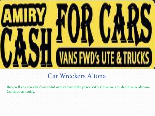 Car Wreckers Altona