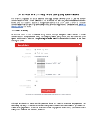 A glimpse on understanding the concept of Online Email Address book
