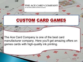 Custom Card Games