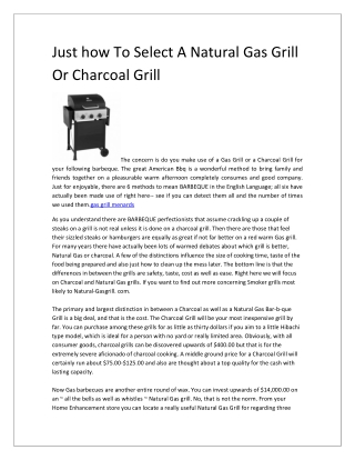 Just how To Select A Natural Gas Grill Or Charcoal Grill 2-converted