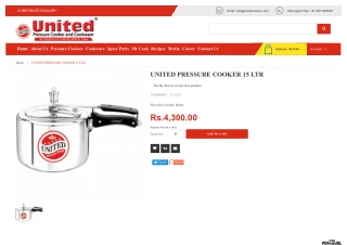 UNITED PRESSURE COOKER 15 LTR