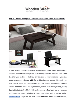 Purchase Bed Tables Online with free shipping