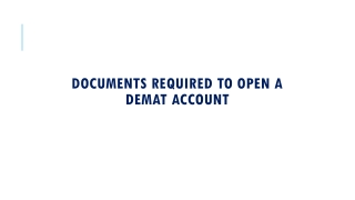 Documents Required for Demat Account