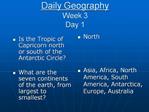 Daily Geography Week 3 Day 1