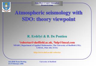 Atmospheric seismology with SDO: theory viewpoint