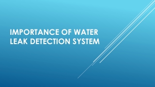 Water Leak Detection Sydney