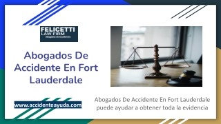 Abogados De Accidente En Fort Lauderdale