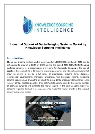 Industrial Outlook of Dental Imaging Systems Market