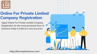 Apply Online For Private Limited Company Registration In India