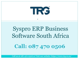 Syspro ERP Business Software South Africa