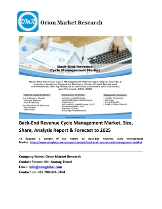 Back-End Revenue Cycle Management Market Trends, Size, Competitive Analysis and Forecast 2019-2025