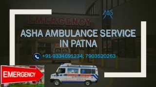 Call anytime for the best road ambulance service in Patna |ASHA