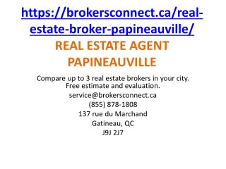 REAL ESTATE AGENT PAPINEAUVILLE