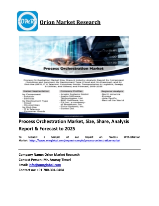 Process Orchestration Market Trends, Size, Competitive Analysis and Forecast 2019-2025