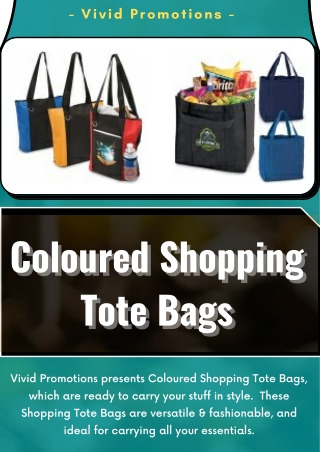 Shop Custom Reusable Shopping Bags From Vivid Promotions