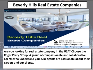 Beverly Hills Real Estate Companies