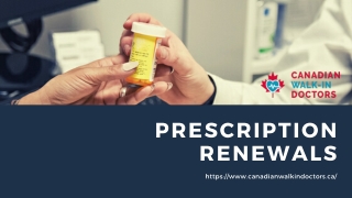 Walk-in Medical Clinic For Prescription Renewals - Canadian Walk-in Doctors