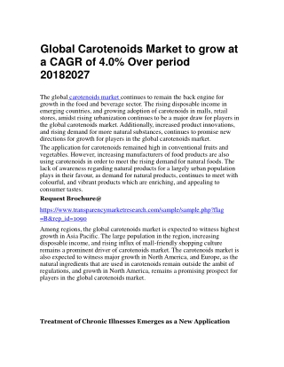 Carotenoids Market