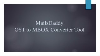 MailsDaddy OST to MBOX Converter