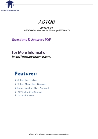 ASTQB-MT Practice Exam Material Best Exam Result 2020