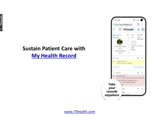 Sustain Patient Care with My Health Record