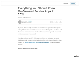 Everything You Should Know On-Demand Service Apps in 2021