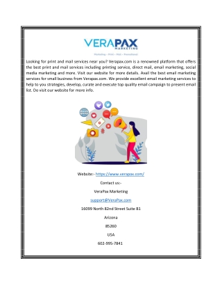 Print and Mail Services Near Me | Verapax.com