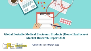 Global Portable Medical Electronic Products (Home Healthcare) Market Research Report 2021