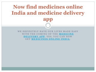 medicine delivery app