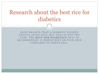 rice for diabetics