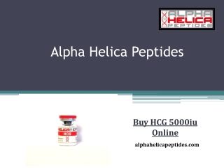 Buy HCG 5000iu Online - Alpha Helica Peptides