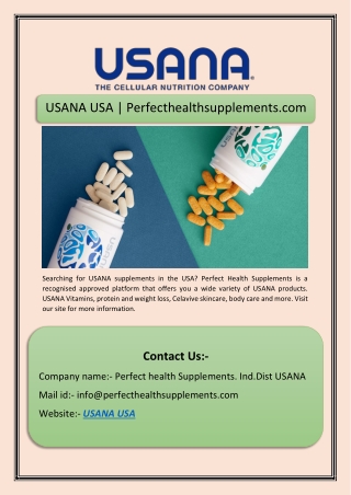 USANA USA | Perfecthealthsupplements.com