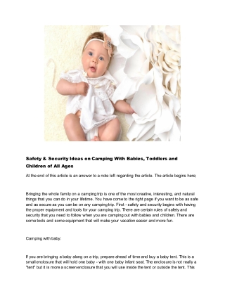 Safety_&_Security_Ideas_on_Camping_With_Babies__Toddlers_and_Children_of_All_Ages