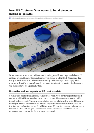 How US Customs Data works to build stronger business growth?