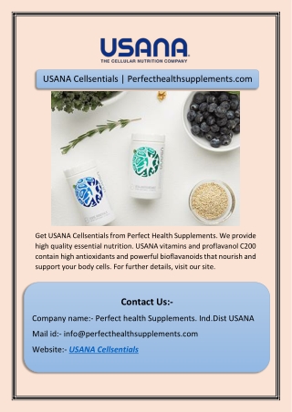 USANA Cellsentials | Perfecthealthsupplements.com
