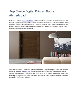 Top Choice Digital Printed Doors In Ahmedabad