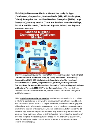 Global Digital Commerce Platform Market Research Report Forecast 2027