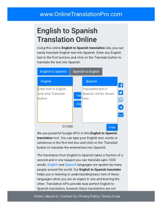 Translate from English to Spanish