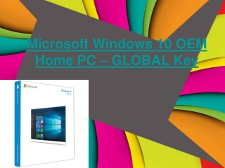 Microsoft Windows 10 OEM Home PC – GLOBAL Key