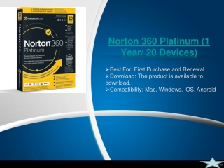 Norton 360 Platinum (1 Year/ 20 Devices)