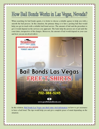 How Bail Bonds Works in Las Vegas, Nevada?