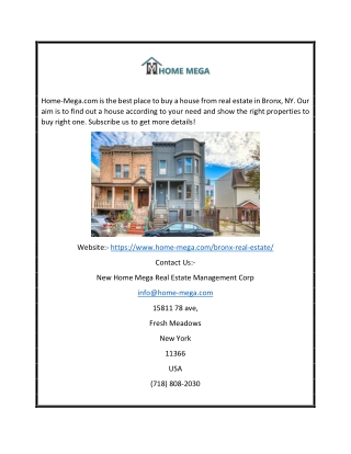 Buy a House in Bronx, NY