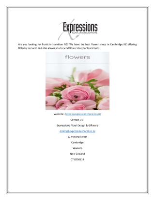 Florist Hamilton NZ | Expressionsfloral.co.nz