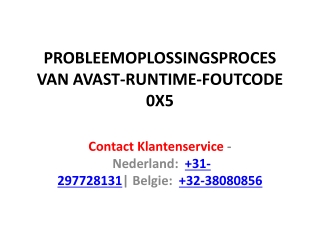 PROBLEEMOPLOSSINGSPROCES VAN AVAST-RUNTIME-FOUTCODE 0X5