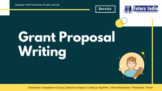 Grant Proposal Writing and Heavy Copyediting Service