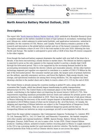 North America Battery Market Outlook, 2026