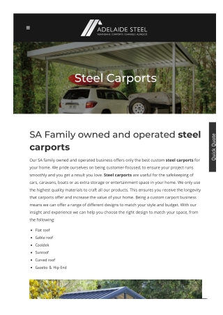 Steel carports