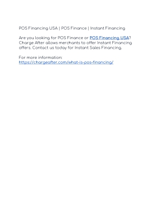POS Financing USA | POS Finance | Instant Financing