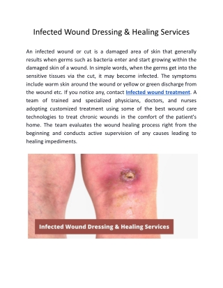 Infected Wound Dressing & Healing Services